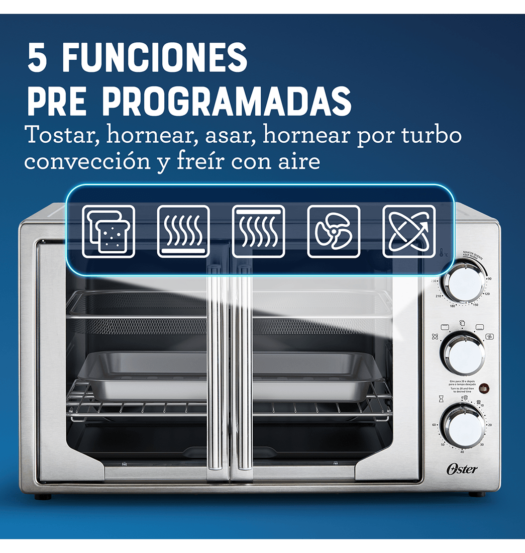 Horno Tostador OSTER 2177237 42 Litros con Freidora de Air