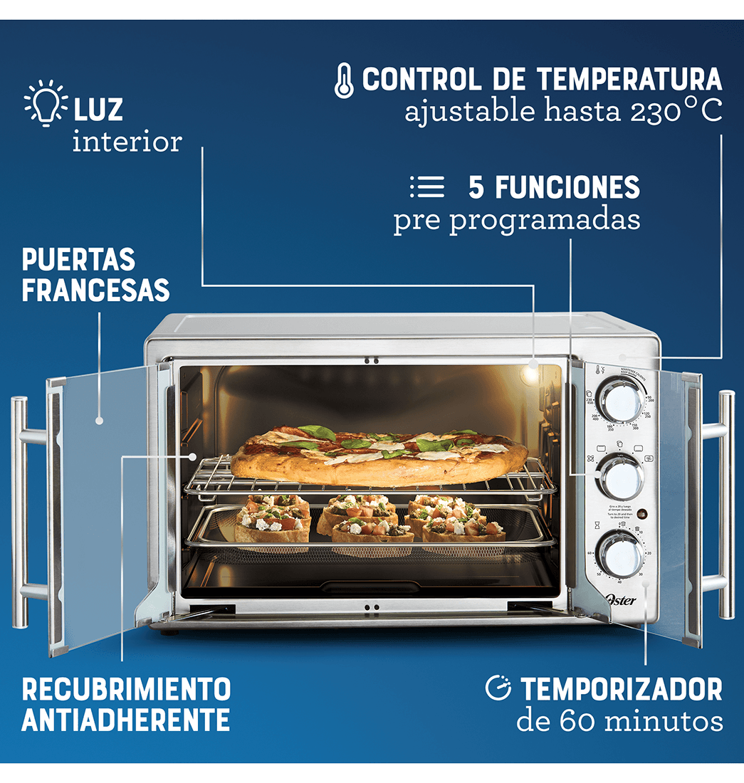 Horno Tostador OSTER 2177237 42 Litros con Freidora de Air