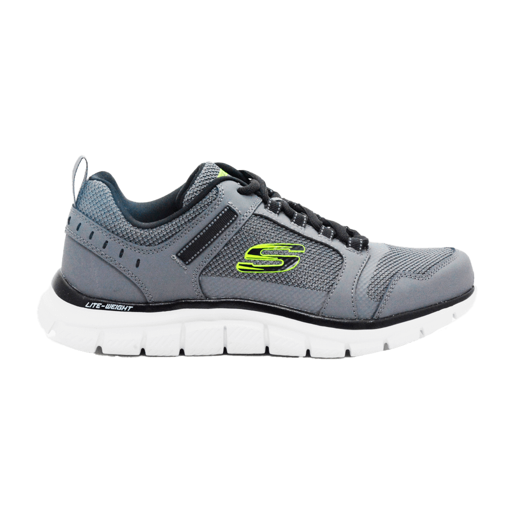 Tenis Skechers Hombre Track - Knockhill Gris - Negro - Blanco