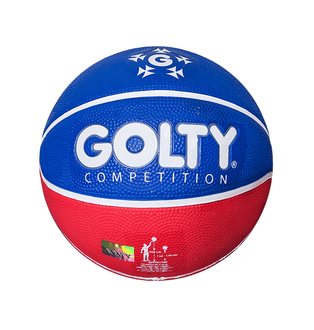 Balón de Baloncesto Competencia Colors Caucho N%C2%B07 Rojo - Golty