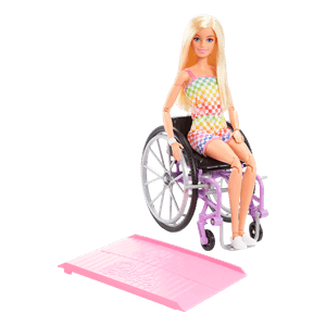 Barbie Fashionista Muñeca Silla de Ruedas Morada