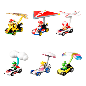 Vehículo Personajes Con Glider Sorpresa Mario Kart - Hot Wheels