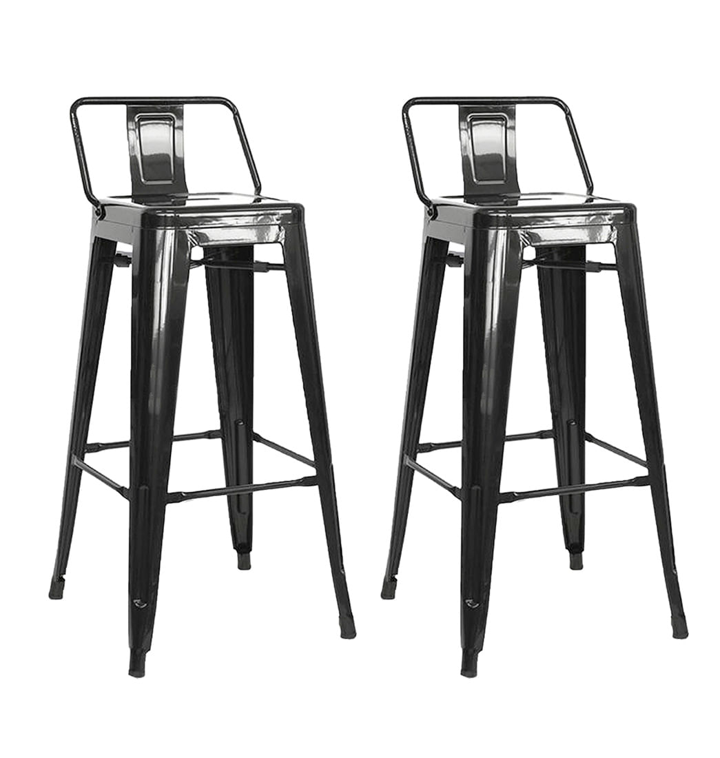Set 2 Sillas de Bar True con Espaldar Negro - Ekonomodo Colombia