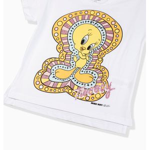 Camiseta Manga Corta Niñas Blanco - Piolin