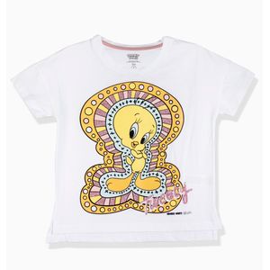 Camiseta Manga Corta Niñas Blanco - Piolin