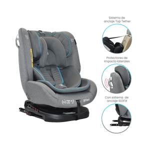 Silla de Carro First Isofix 0,1,2,3 Gris/Azul - Priori