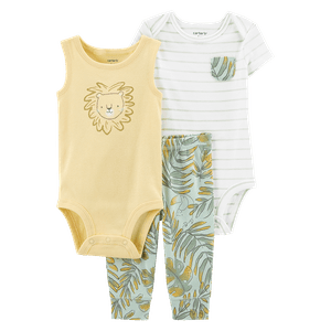 Set 2 Bodies Surtidos y Pantalón Estampado Niños - Carter's