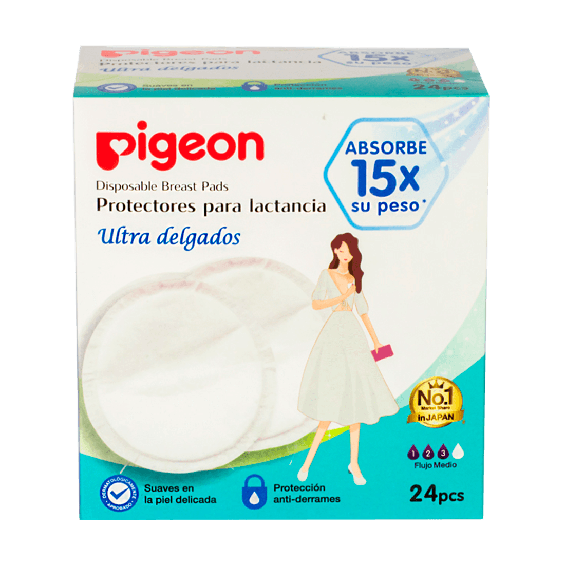 Protectores de Lactancia Pigeon Ultra de Delgados 24 Piezas