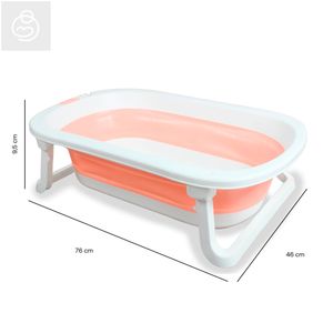 Bañera Plegable con Termómetro Rosado - Bebesit