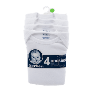 Set 4 Bodies Manga Corta Blancos Unisex - Gerber
