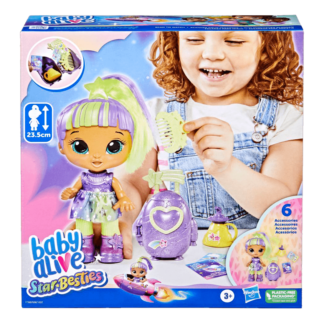 Muñeca Baby Alive Star Besties Lovely Luna 20 Cm Baby Alive Pepe