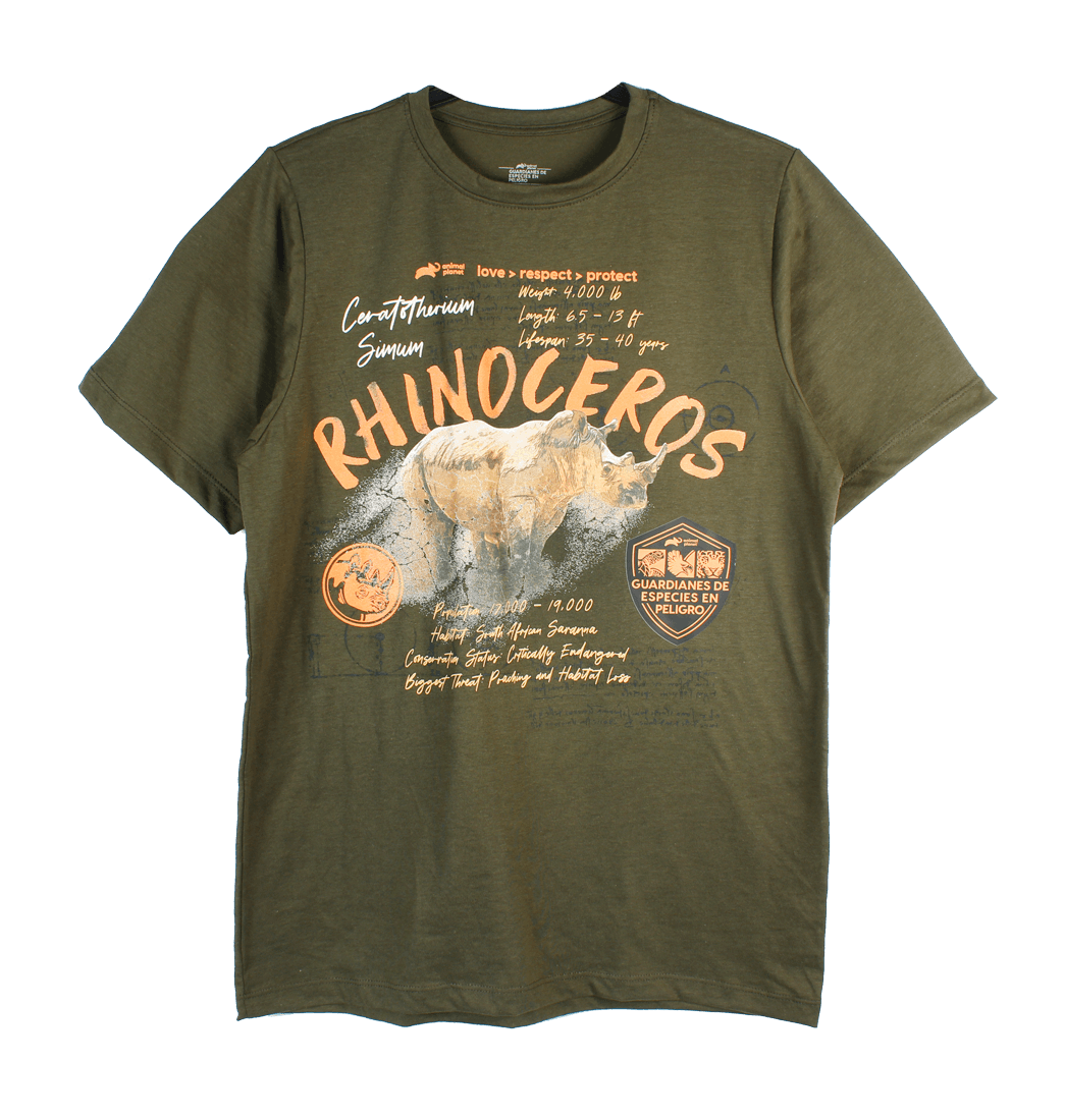 Camiseta Manga Corta Hombre Verde - Animal Planet