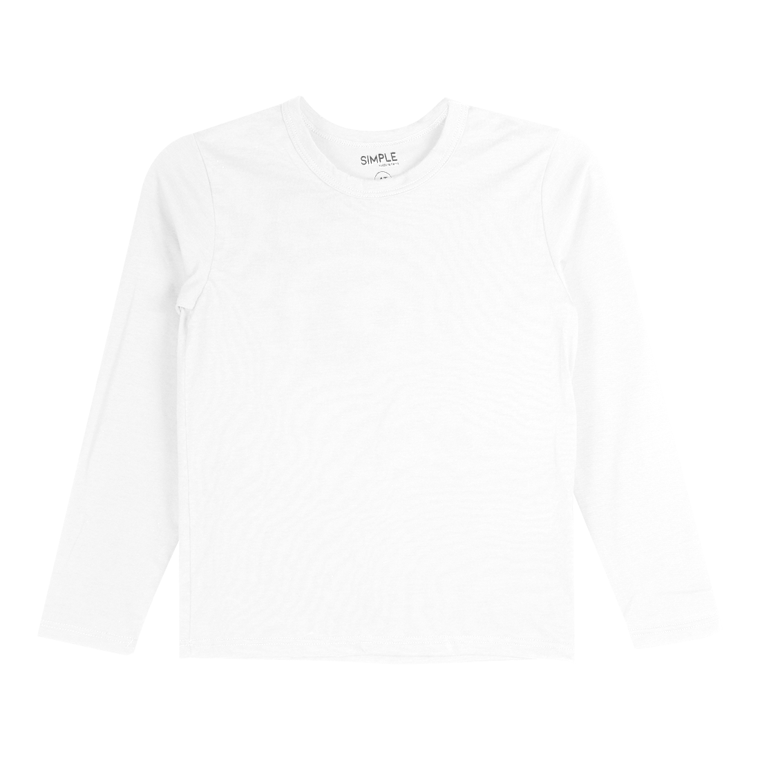 Camiseta Manga Larga Blanco Niños - Simple