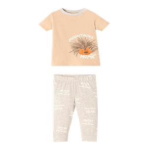 Pijama 2 Piezas Pantalón Gris y Camiseta Estampada Niños - Baby Fresh