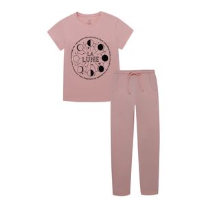 Conjunto de camiseta y pantalón de sudadera para niñas