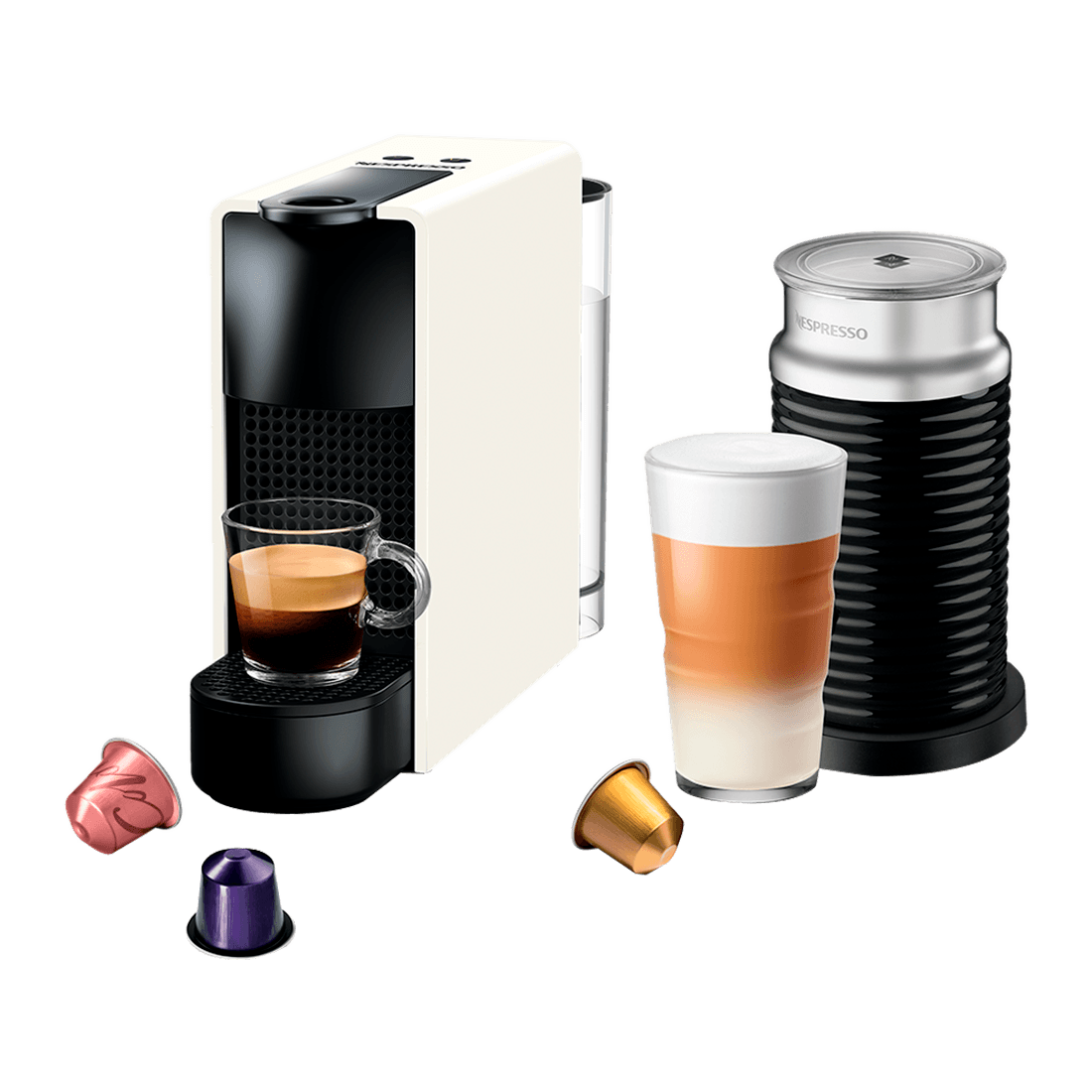 Máquina de cápsulas espresso para el hogar, cafetera compacta de cápsulas  para cápsulas Nespresso Originales, bomba de alta presión de 20 bares