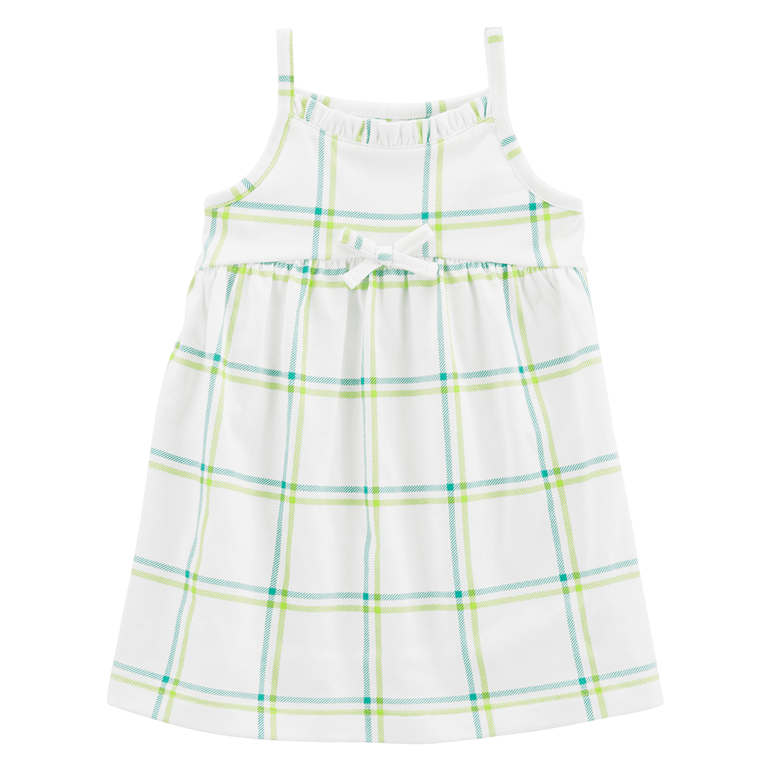 Set Vestido Manga Sisa y Calzón Blanco Niñas - Carter's