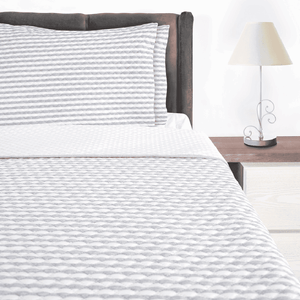 Cubrecama Termofijado Cationica Gris/Blanco Doble - Kamuchy