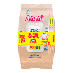 Oferta Toallitas Húmedas Avena 270 Unidades - Arrurru