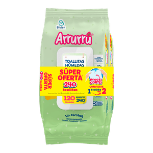 Oferta Toallitas Húmedas Aloe Vera 240 Unidades - Arrurru