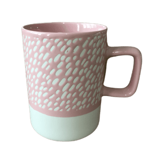 Mug Cerámica Rosa Dots 400ml - Ikhome