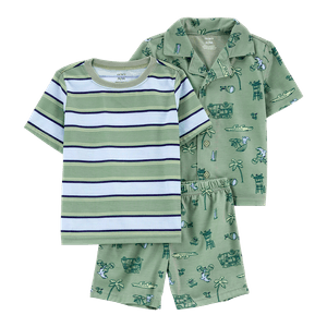 Set Pijama 3 Piezas Verde Niños - Carter's