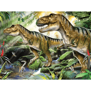 Rompecabezas Prime Glow Puzzle Dinosaurios 100 Piezas - Howard Robinson