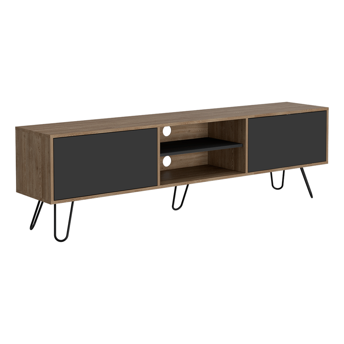 Rack TV 70"" Vassel Miel Plomo - Rta Desing
