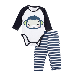 Set Body Manga Larga y Pantalón Estampado Niños - Fisher Price